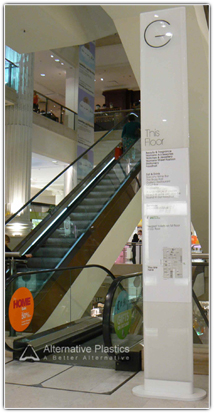 Selfridges Wayfinding Sign Made From Laminated Acrylic