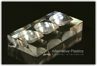 Acrylic Angled Recess Cosmetics Display Block